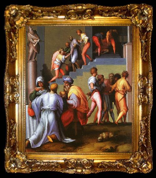 framed  Jacopo Pontormo Punishment of the Baker, ta009-2